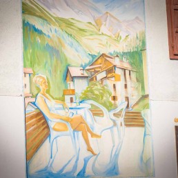 l'ospitalità Murale cibiana di cadore dolomiti