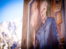 Don Egidio, Murale cibiana di cadore dolomiti